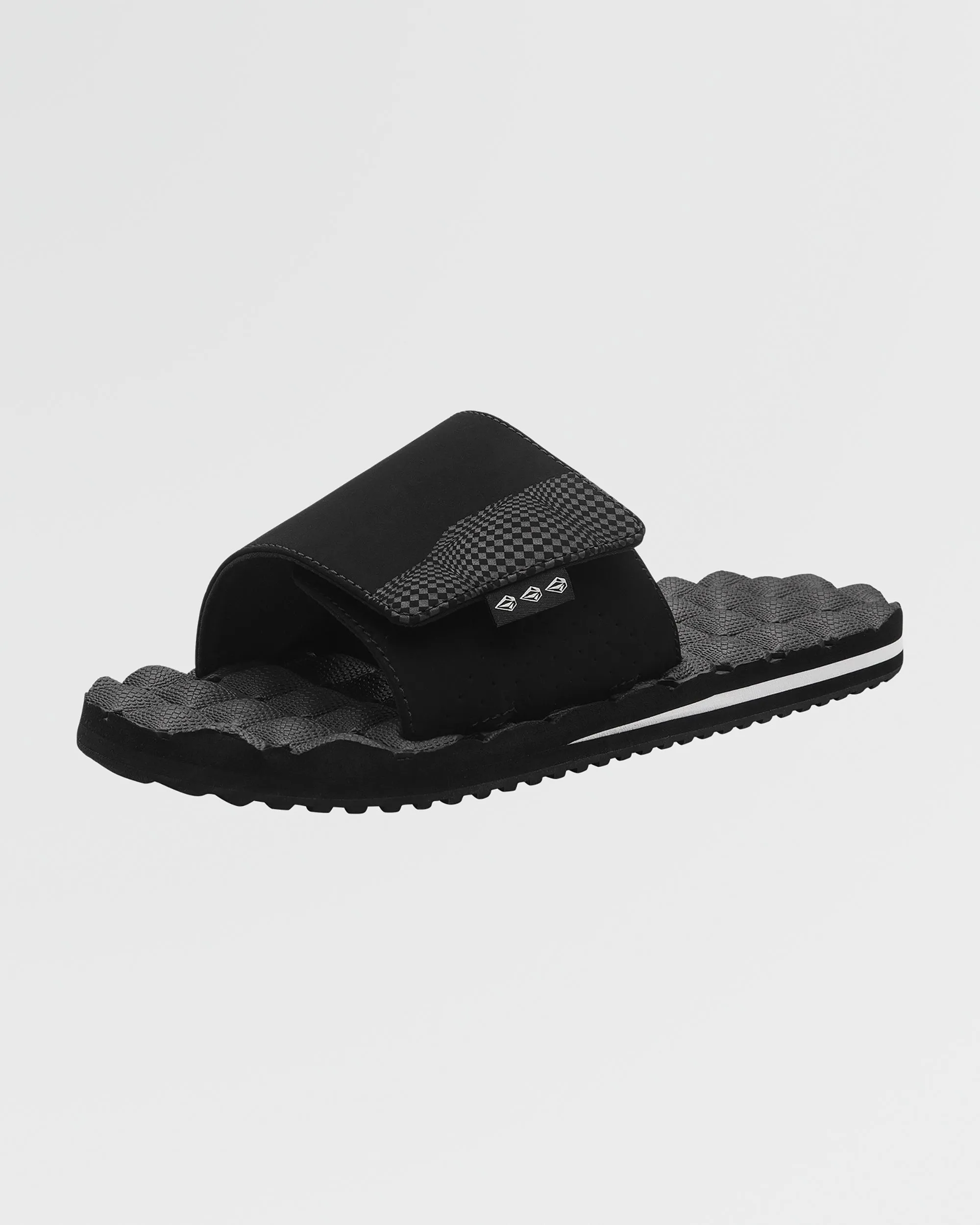 Recliner Slide Sandals - BLACK WHITE