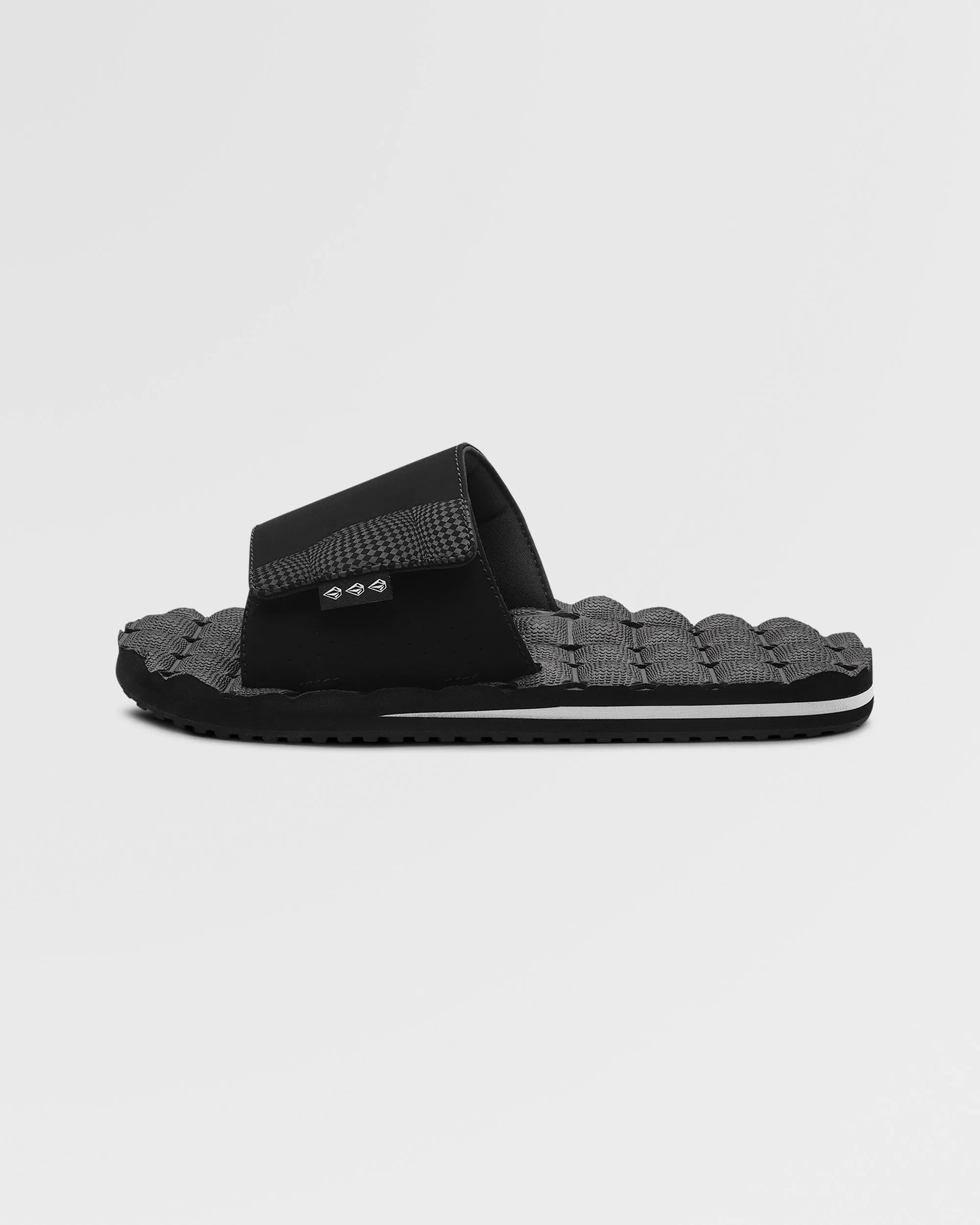 Recliner Slide Sandals - BLACK WHITE