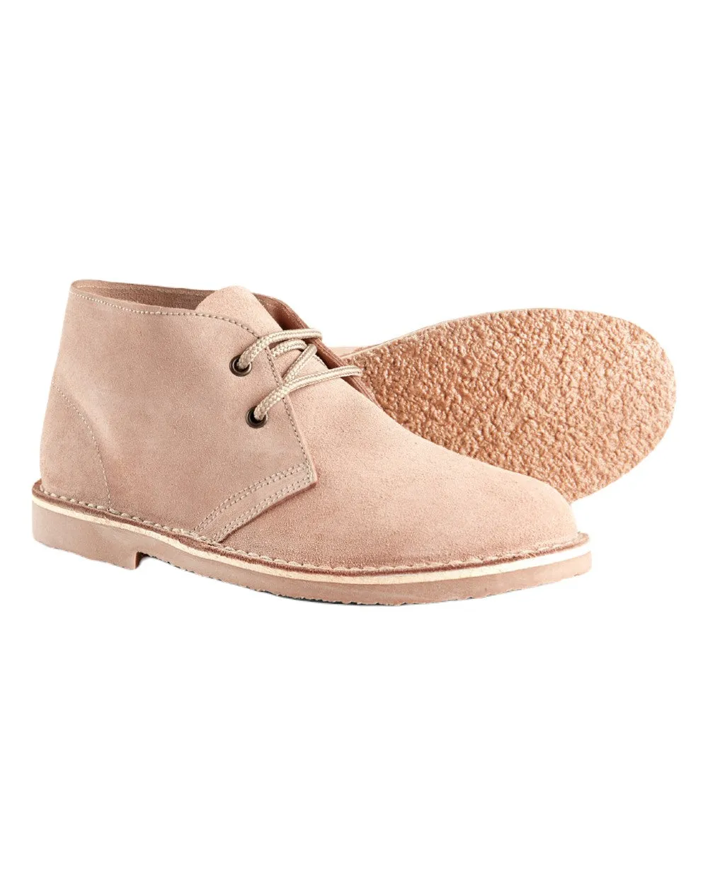 Roamers Womens 2 Eye Desert Real Suede Boots