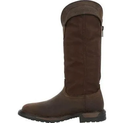 Rocky Men's Original Ride FLX 16" Comp Toe WP Snake Boot- Brown- RKW0347