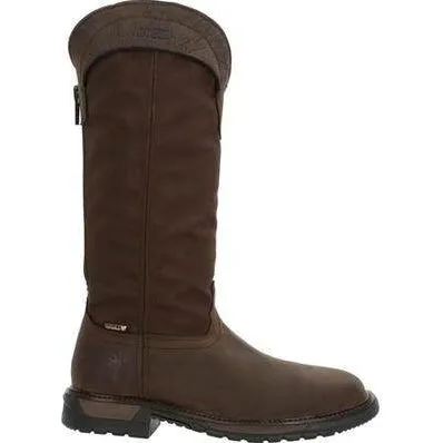 Rocky Men's Original Ride FLX 16" Comp Toe WP Snake Boot- Brown- RKW0347