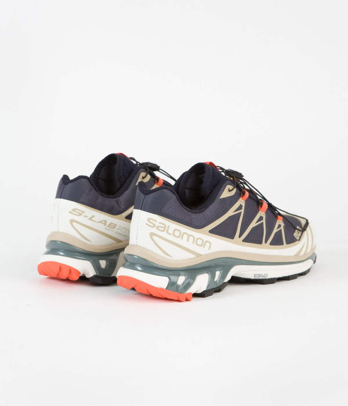 Salomon XT-6 Shoes - India Ink / Safari / Red Orange