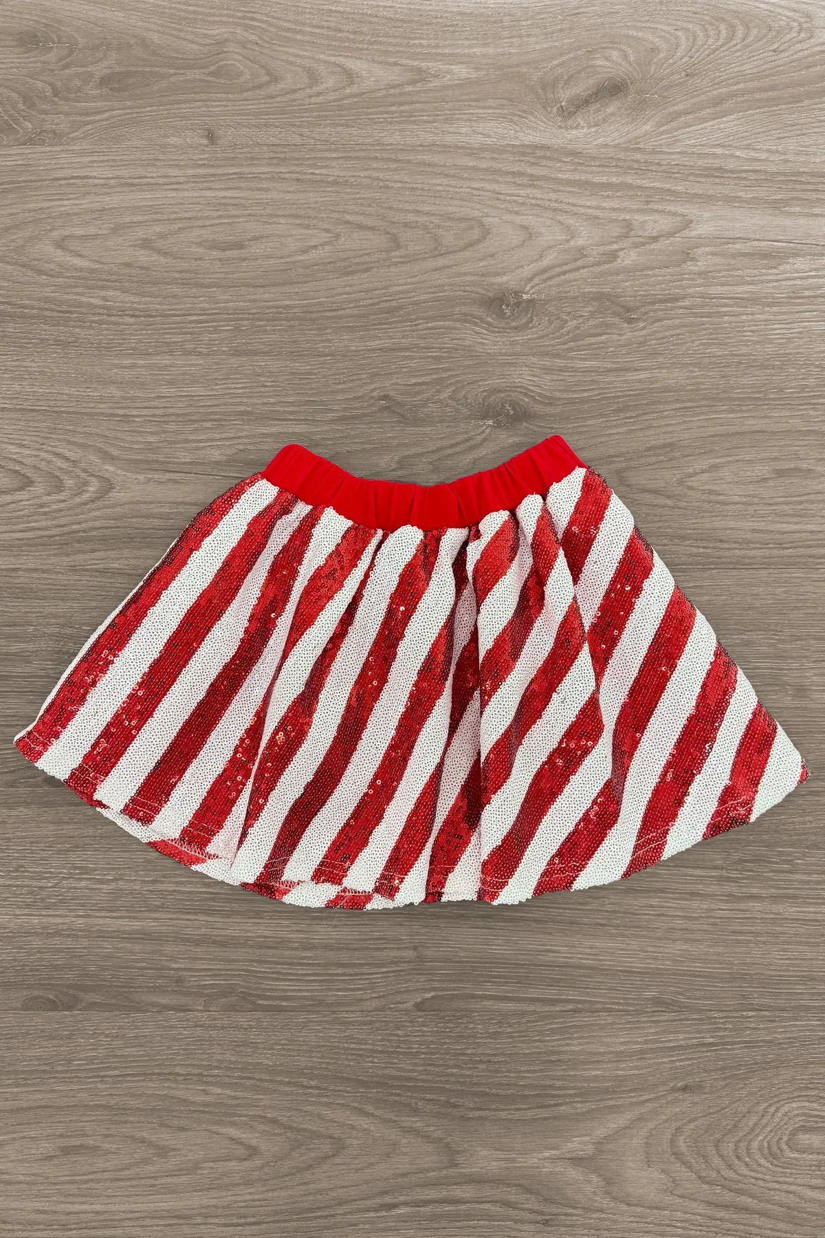 Sequin Candy Cane Skirt Set