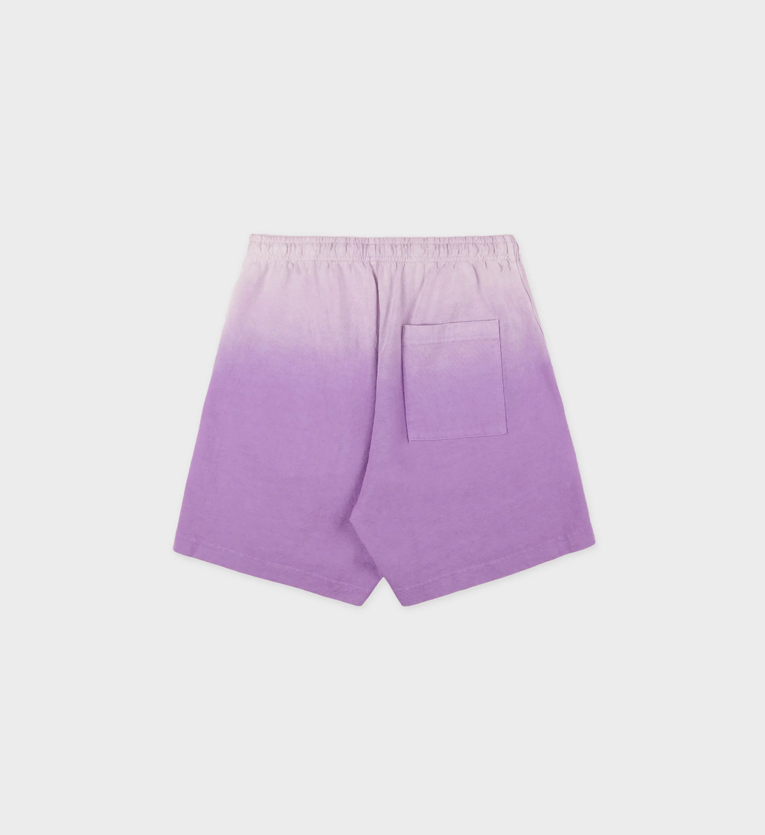 Serif Logo Gym Short - Dip Dye Purple/White