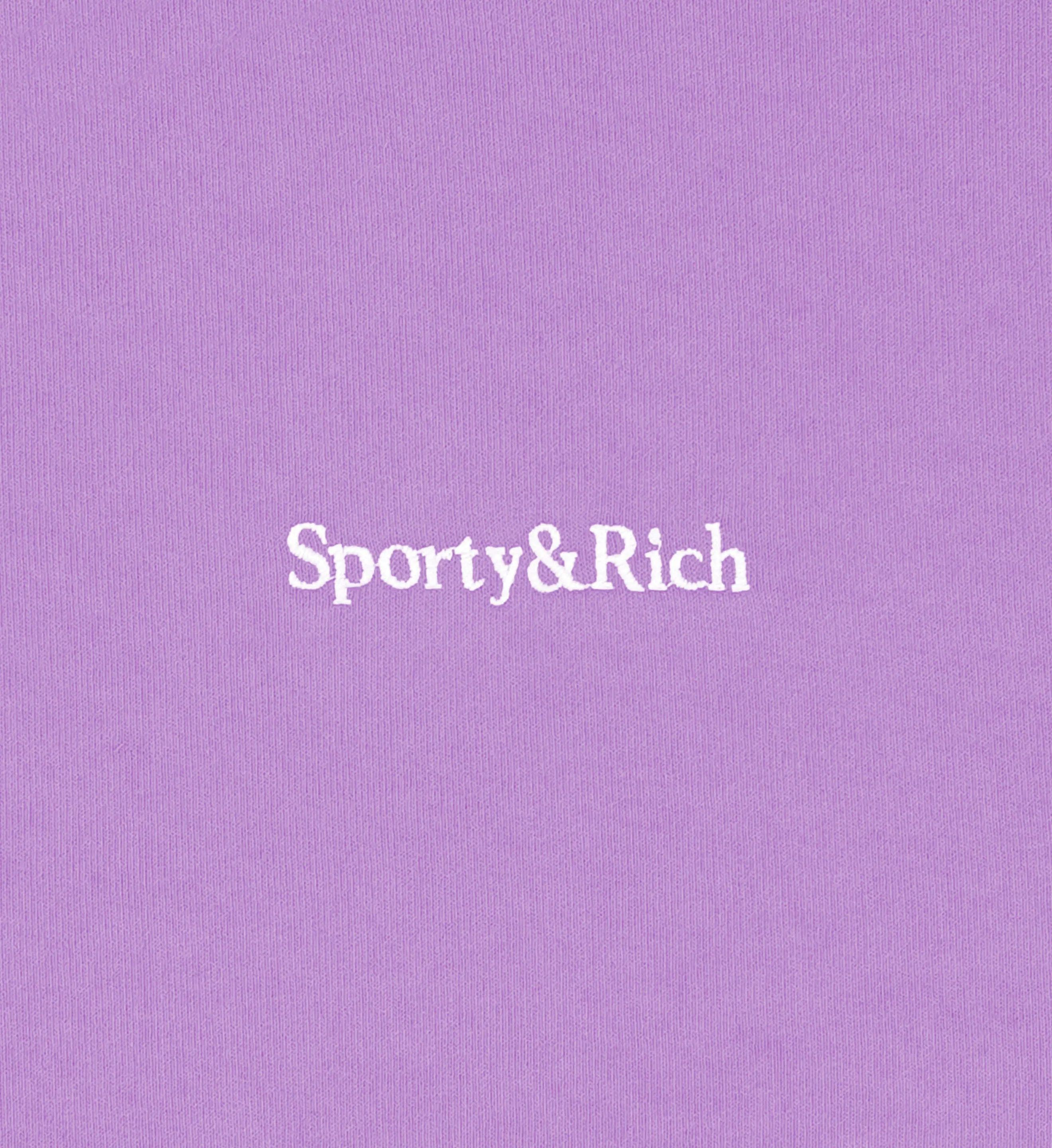 Serif Logo Gym Short - Dip Dye Purple/White