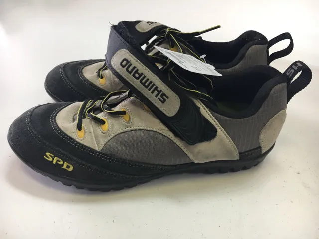 Shimano SPD Tan/Black Mens 7.5 Used Biking Shoes