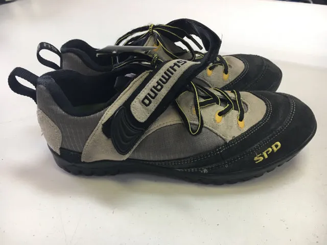 Shimano SPD Tan/Black Mens 7.5 Used Biking Shoes