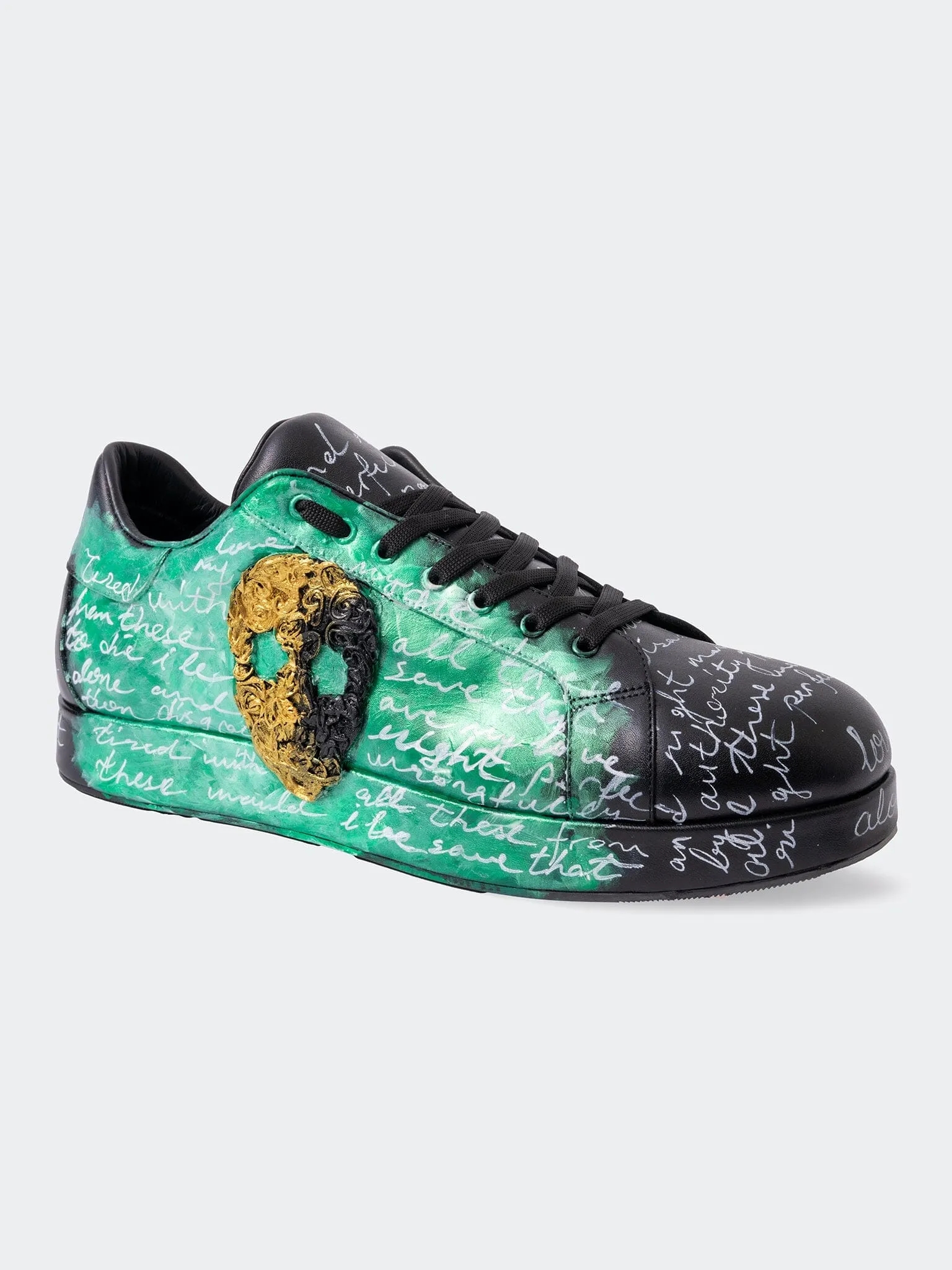 Shoe Casual PaintSkull Black