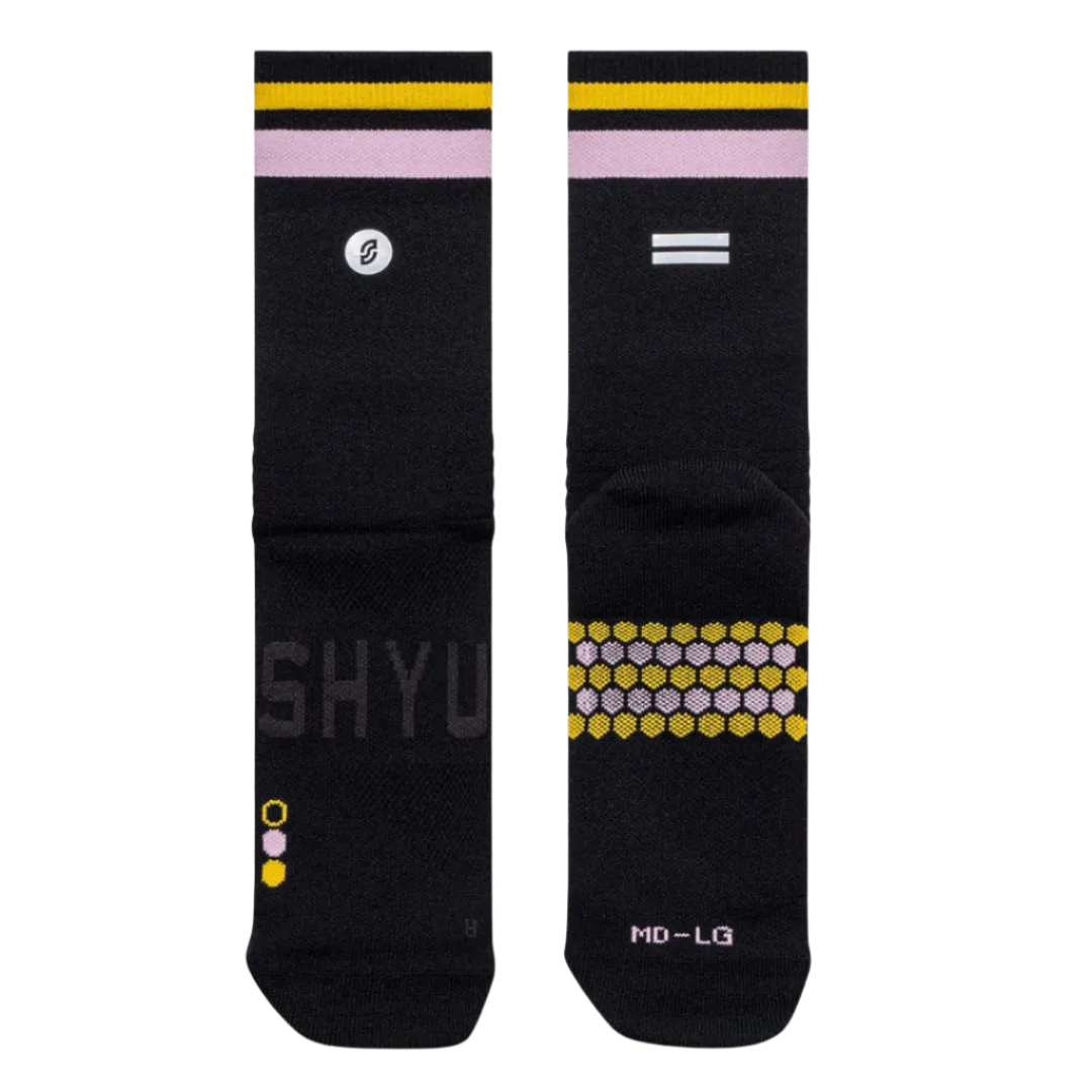 SHYU - Racing Socks - Black/Pastel/Amber