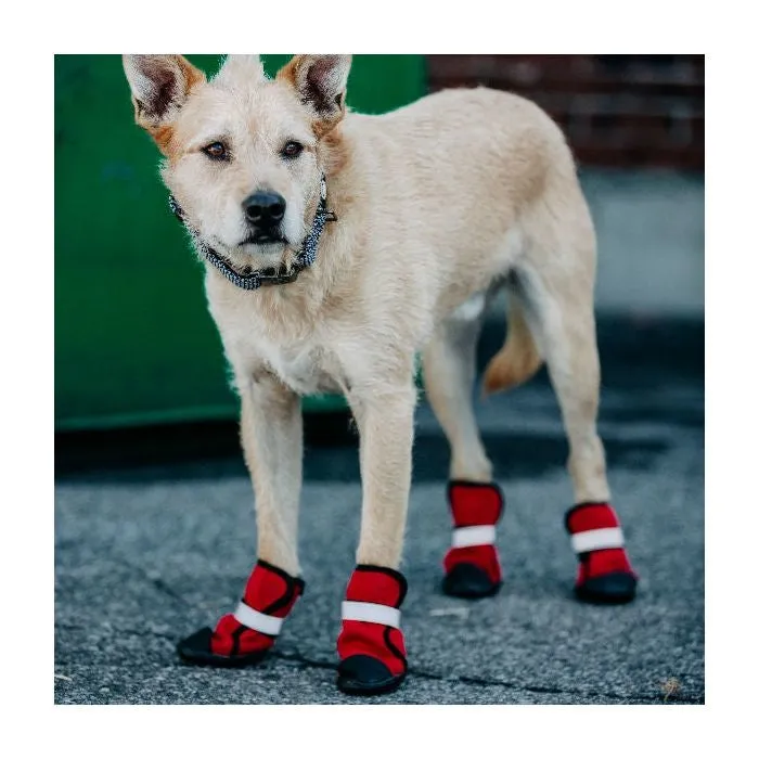 Silver Paw Easy Fit All Terrain Neoprene Dog Boots - Red/4pk