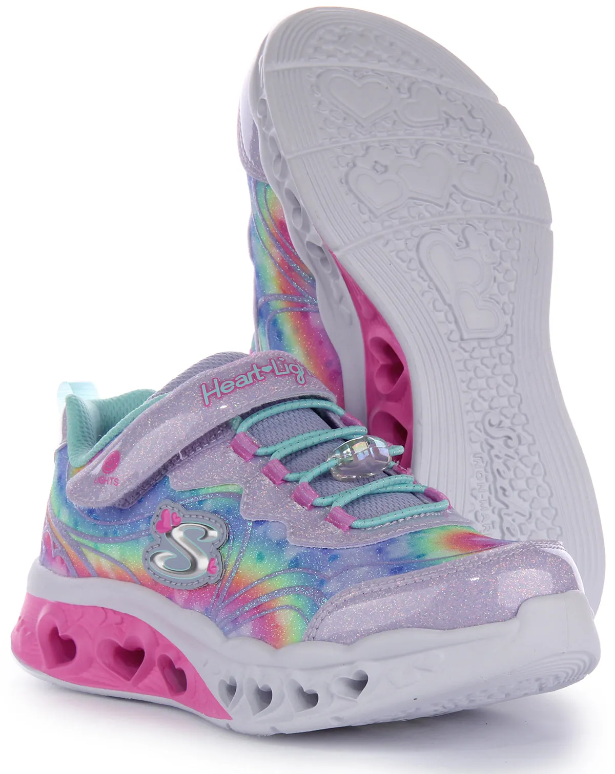 Skechers Flutter Heart In Lavender For Kids