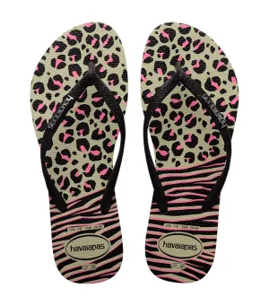 Slim Animals Mix Flip Flops Black/Gray