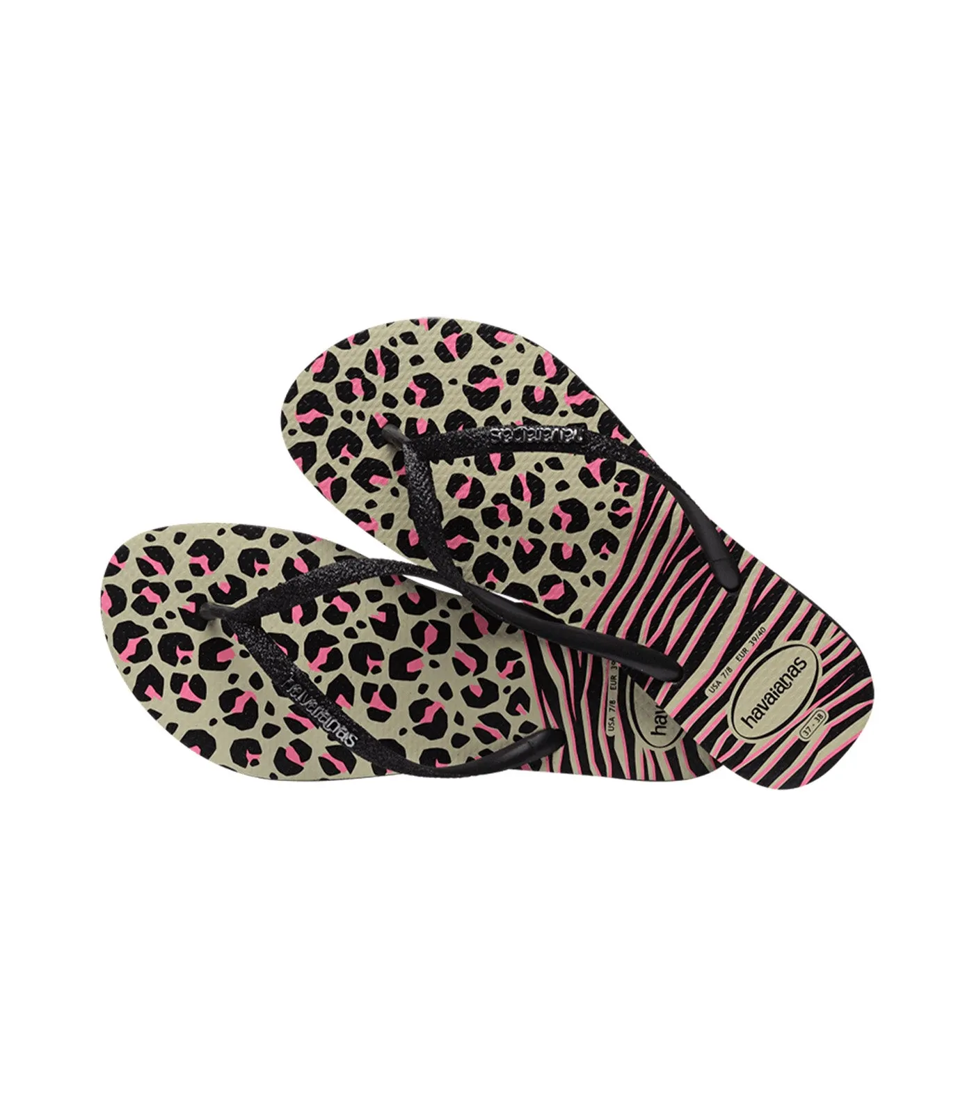 Slim Animals Mix Flip Flops Black/Gray