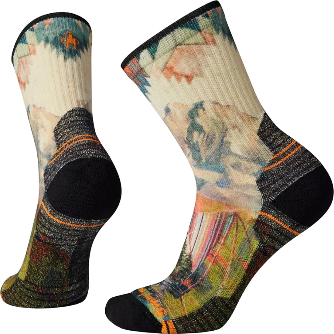 Smartwool Hike Light Cushion Mountain Print Crew Sock - Women's