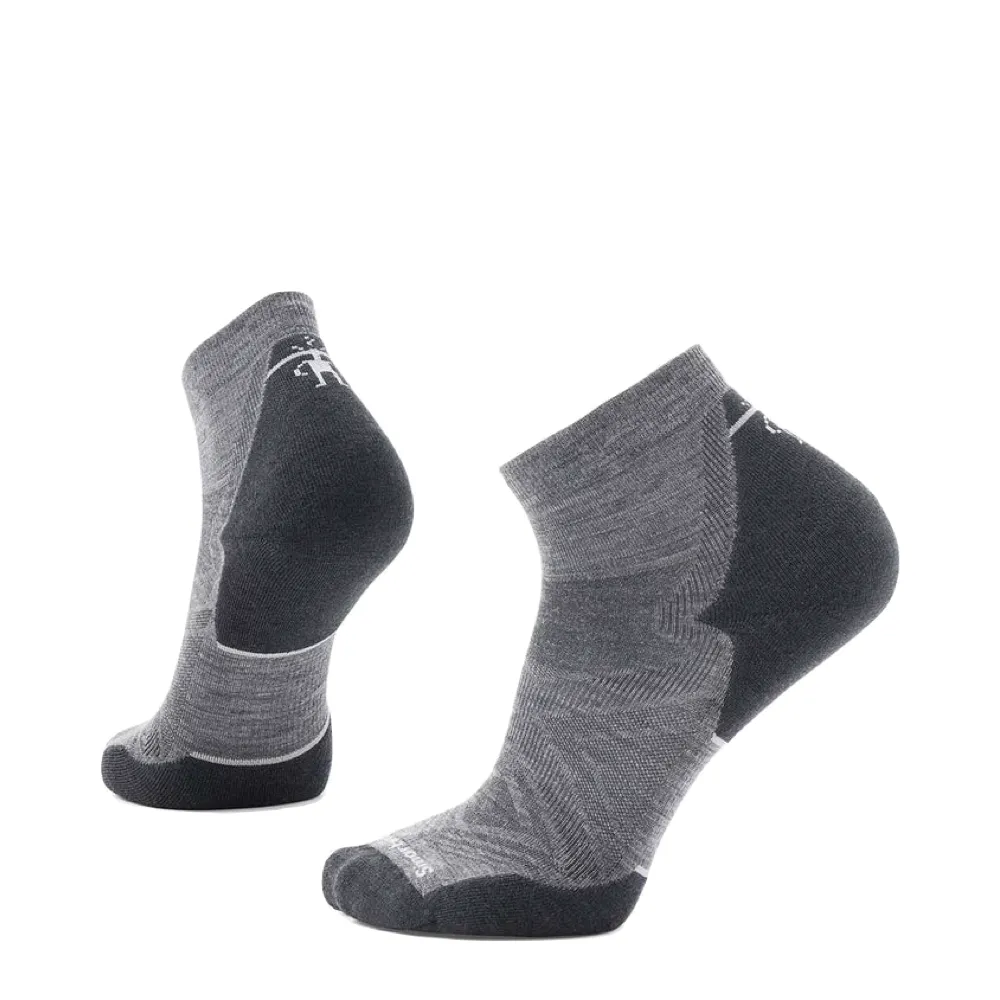 Smartwool Men's Run Targeted Cushion Ankle Sock in Medium Grey