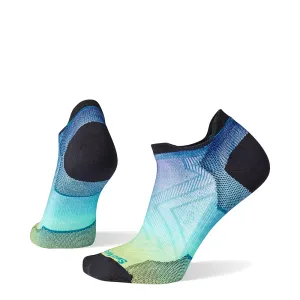 Smartwool Women's Run Zero Cushion Ombre Print Low Ankle Socks in Capri