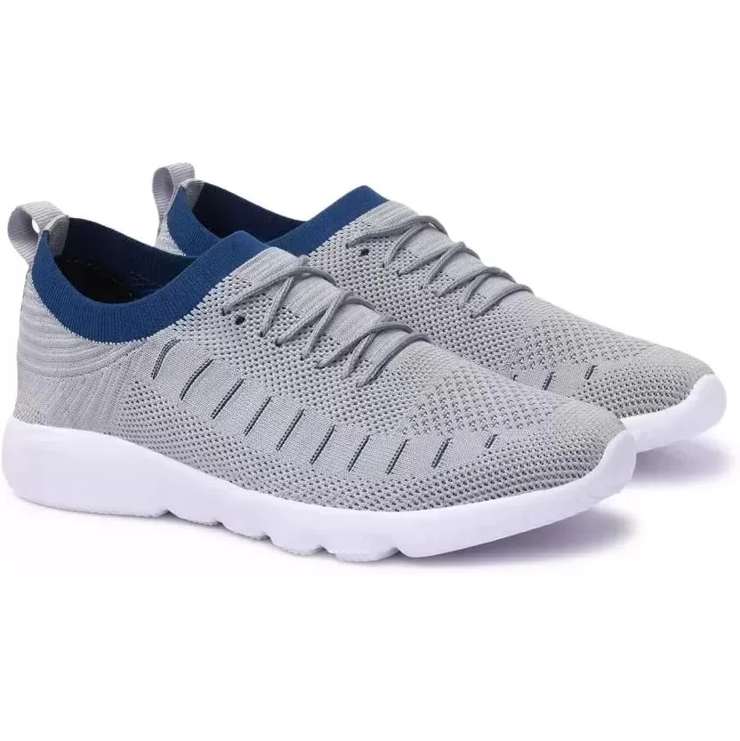 SPRENGE 22509 Zebra L.Grey T.Blue Casuals Shoes for Men (Grey, Blue) (L Grey, T Blue, 10)