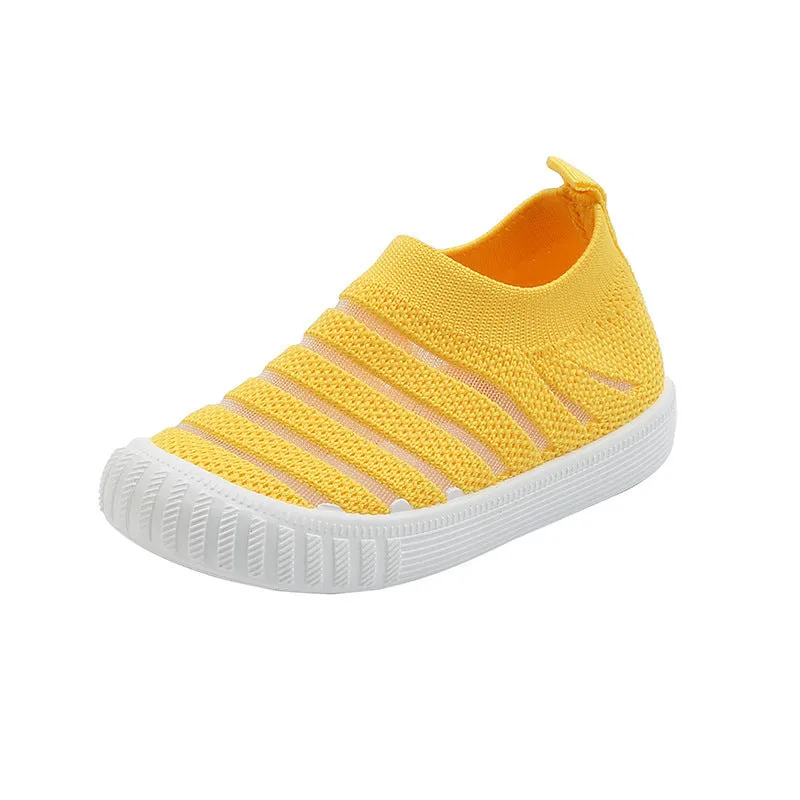 Spring And Autumn Sports Boys' Flying Woven Fabric Mesh Surface Shoes