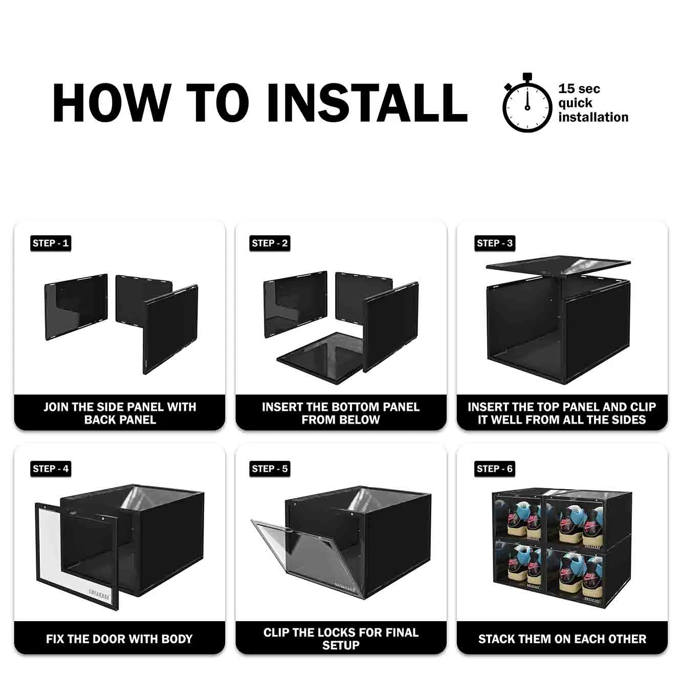 Stack'Em Sneaker Crates | Shoe Crates (Front Drop)