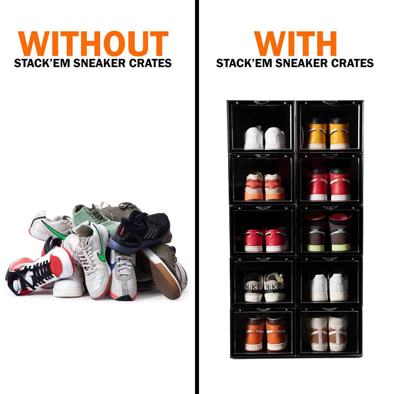 Stack'Em Sneaker Crates | Shoe Crates (Front Drop)