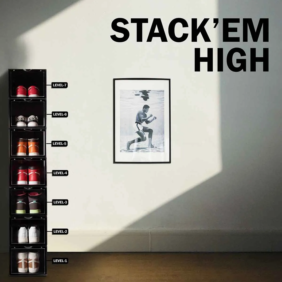 Stack'Em Sneaker Crates | Shoe Crates (Front Drop)