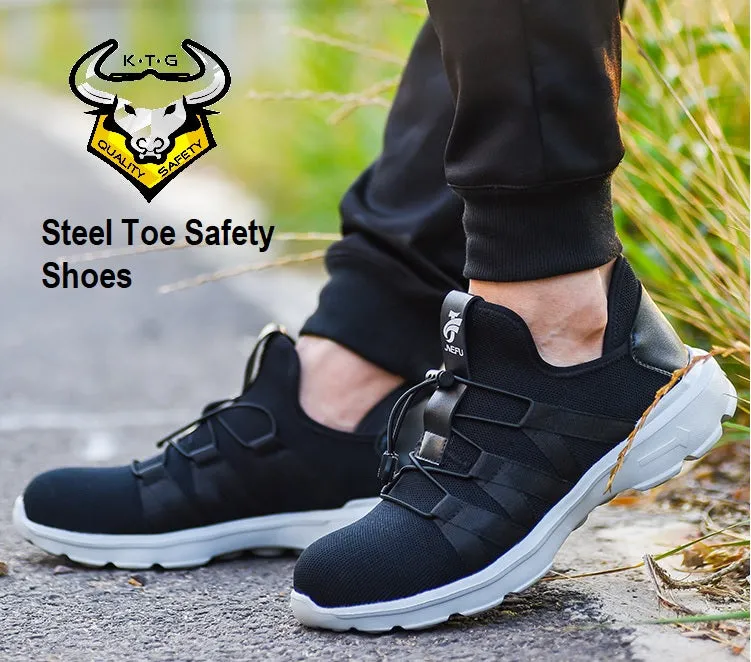 Steel Toe Sports Safety Shoes - Model SS40 - Breathable Mesh Black