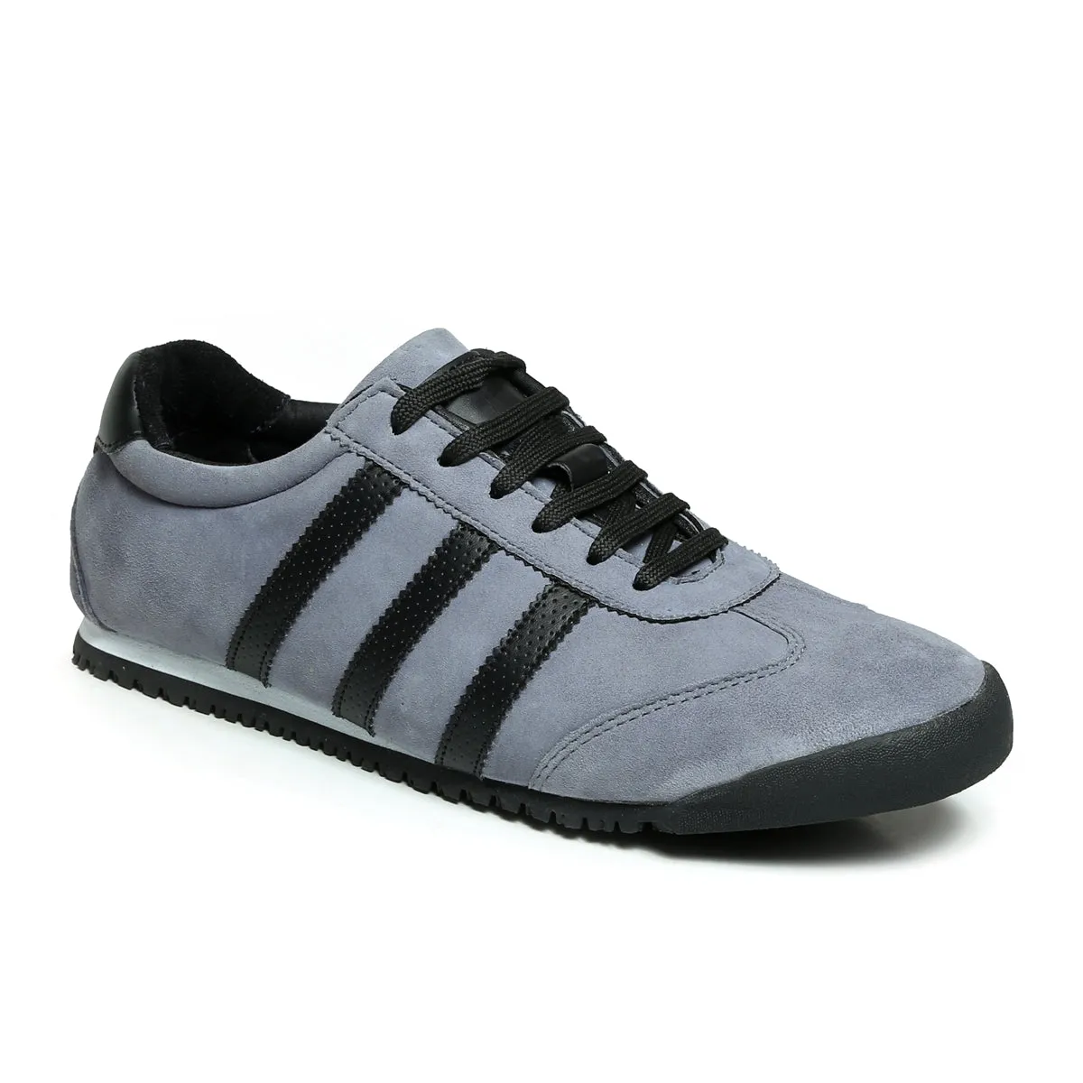 Stylish Leather Grey Casual Shoes – SW 85