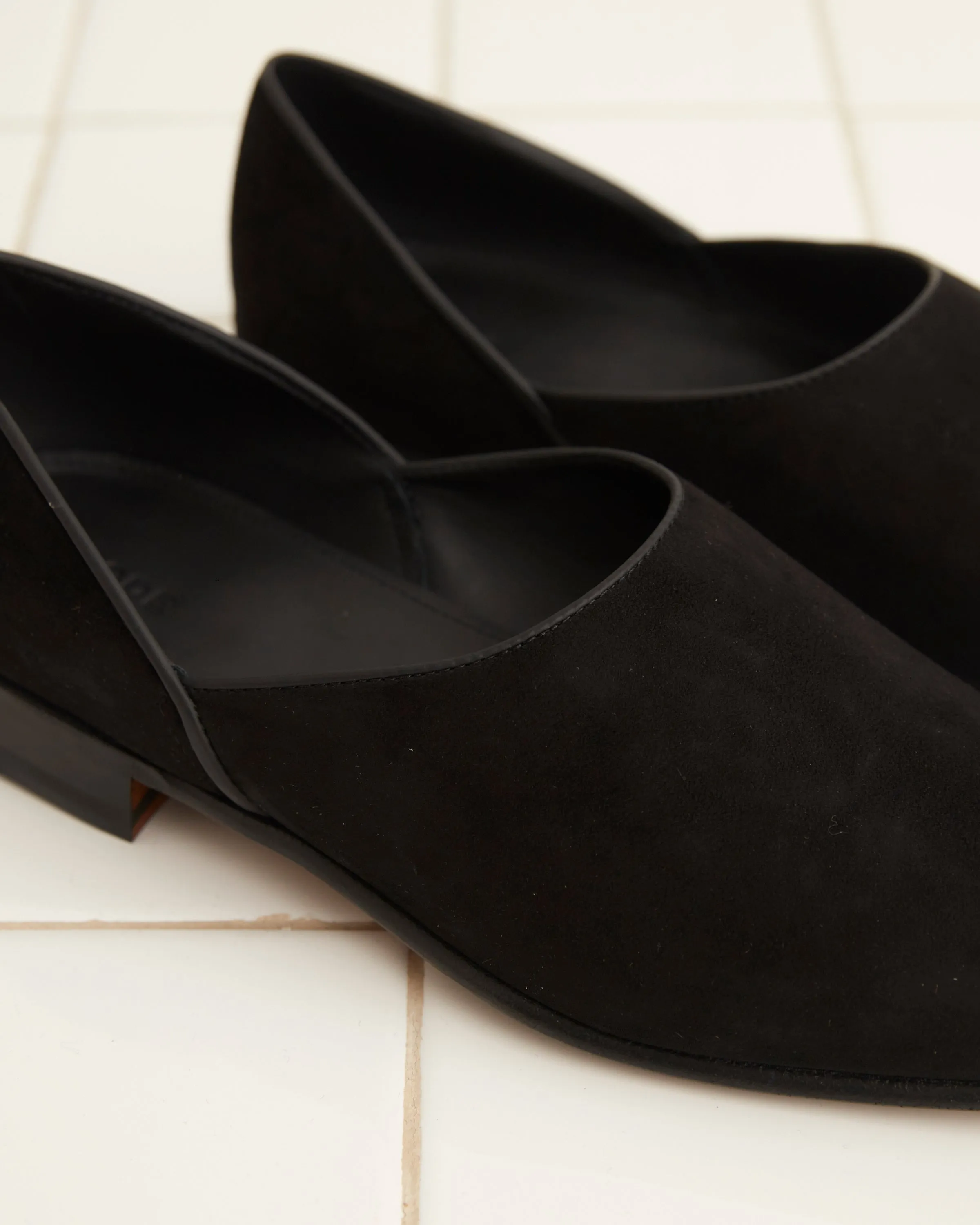 Suede House Shoes - Black