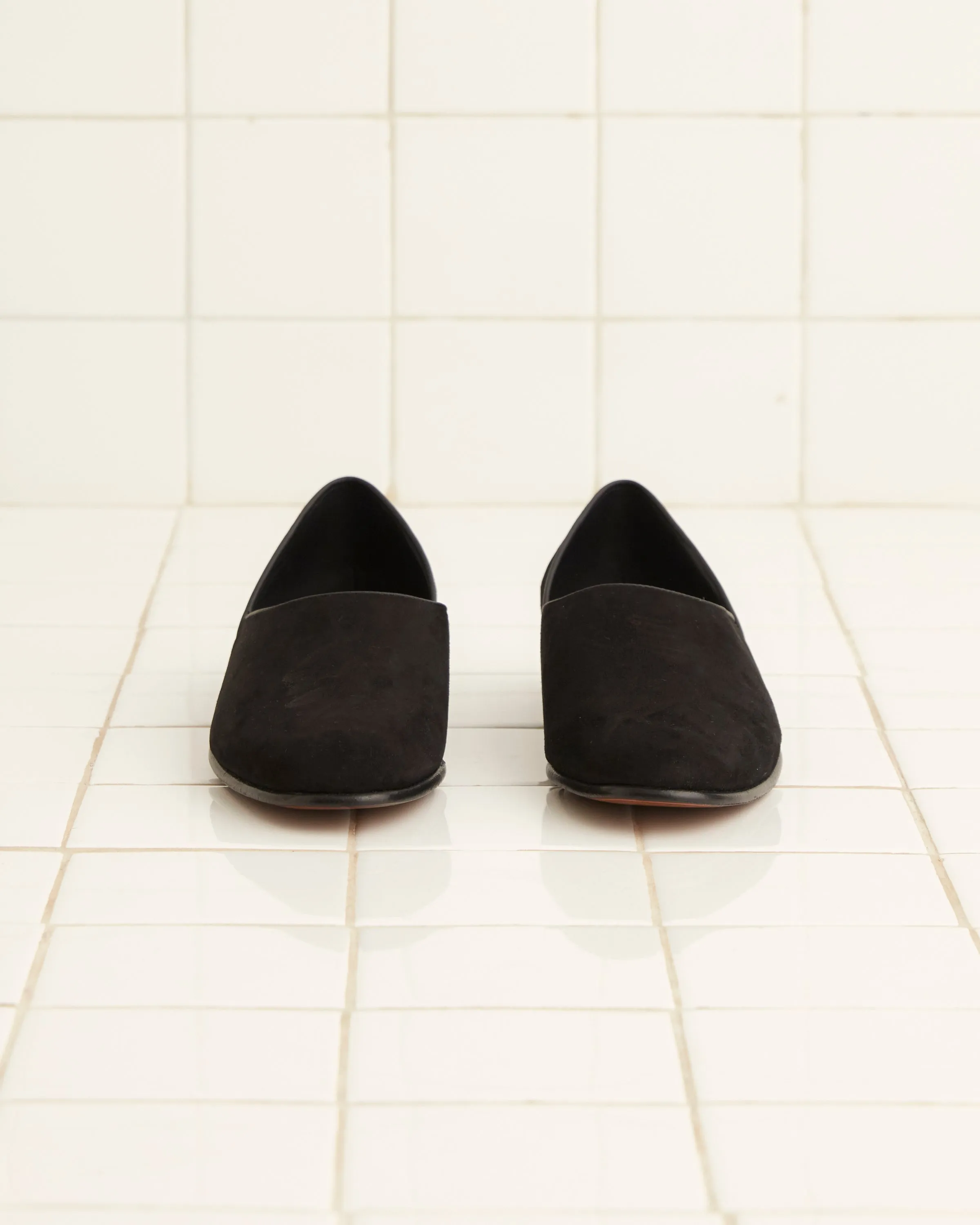 Suede House Shoes - Black