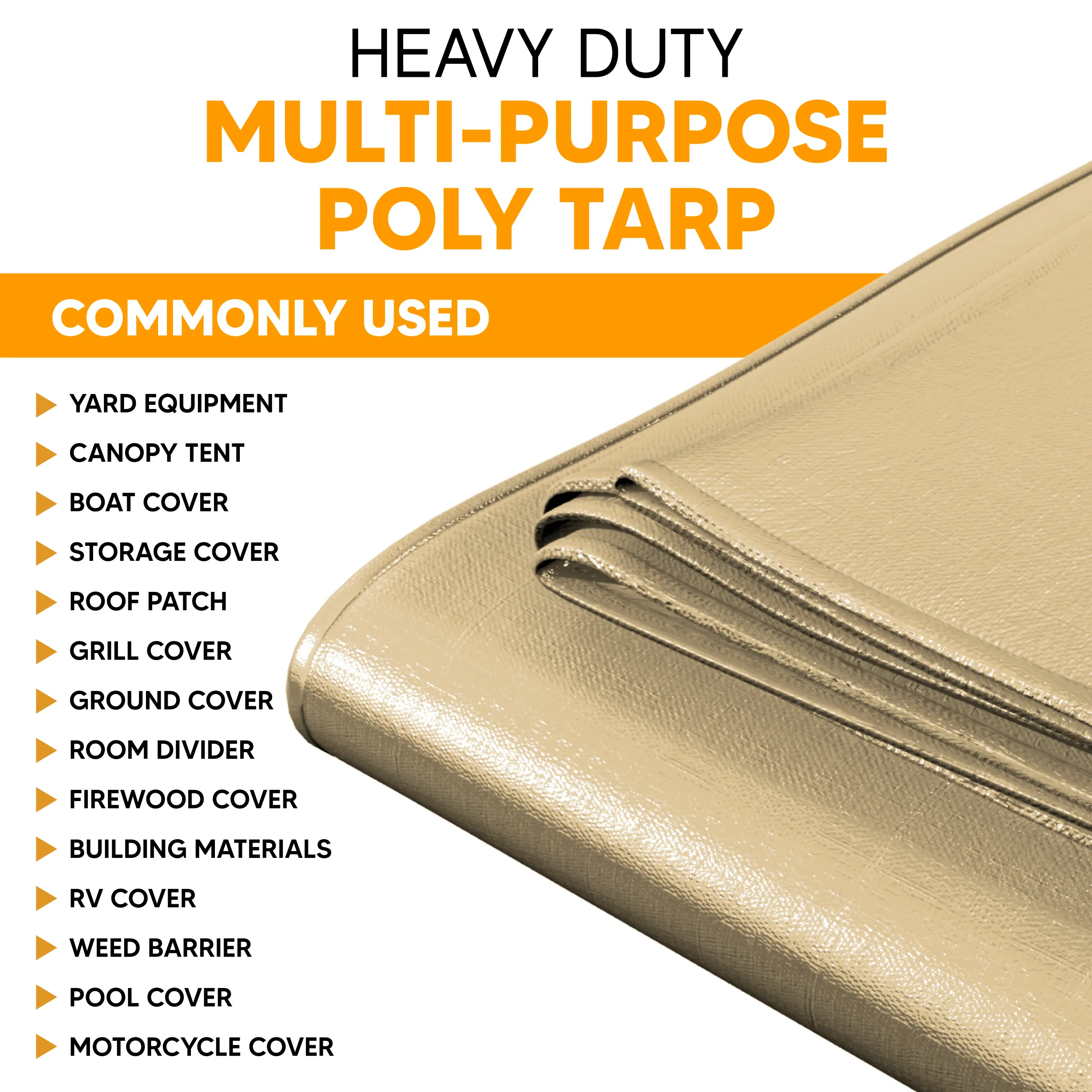 Tan Poly Tarps