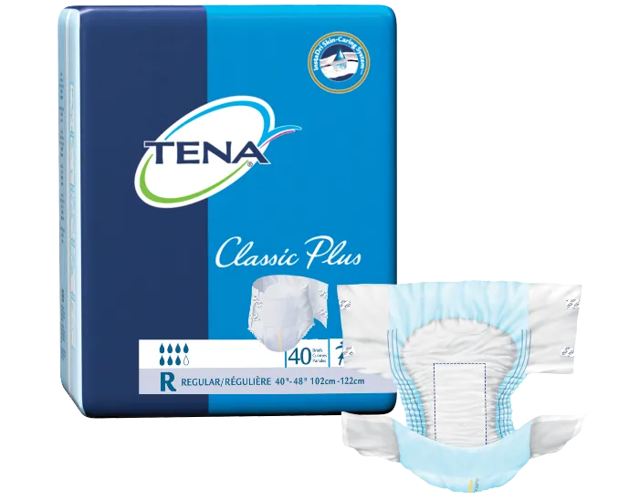 Tena 67713 Classic Plus Briefs, Medium 86 - 119cm (34 - 47)" White