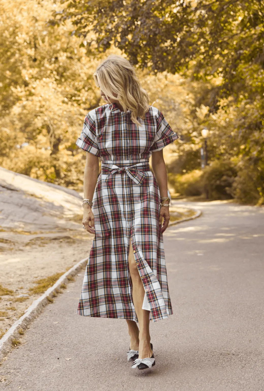 The Donna Day Gown - Dress Stewart Plaid