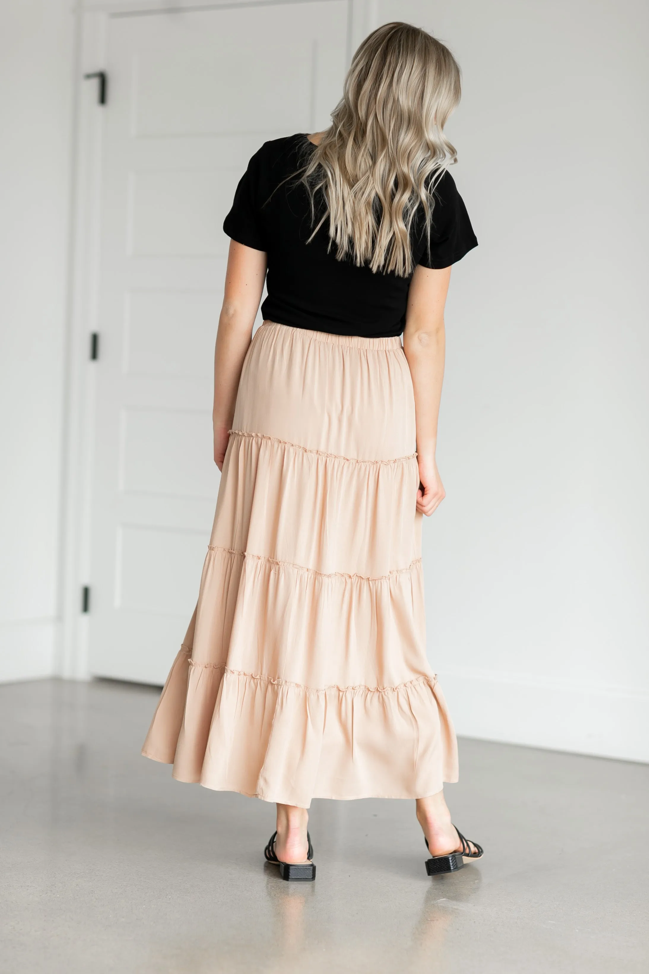 Tiered Lined Maxi Skirt - FINAL SALE