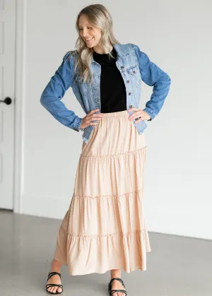 Tiered Lined Maxi Skirt - FINAL SALE