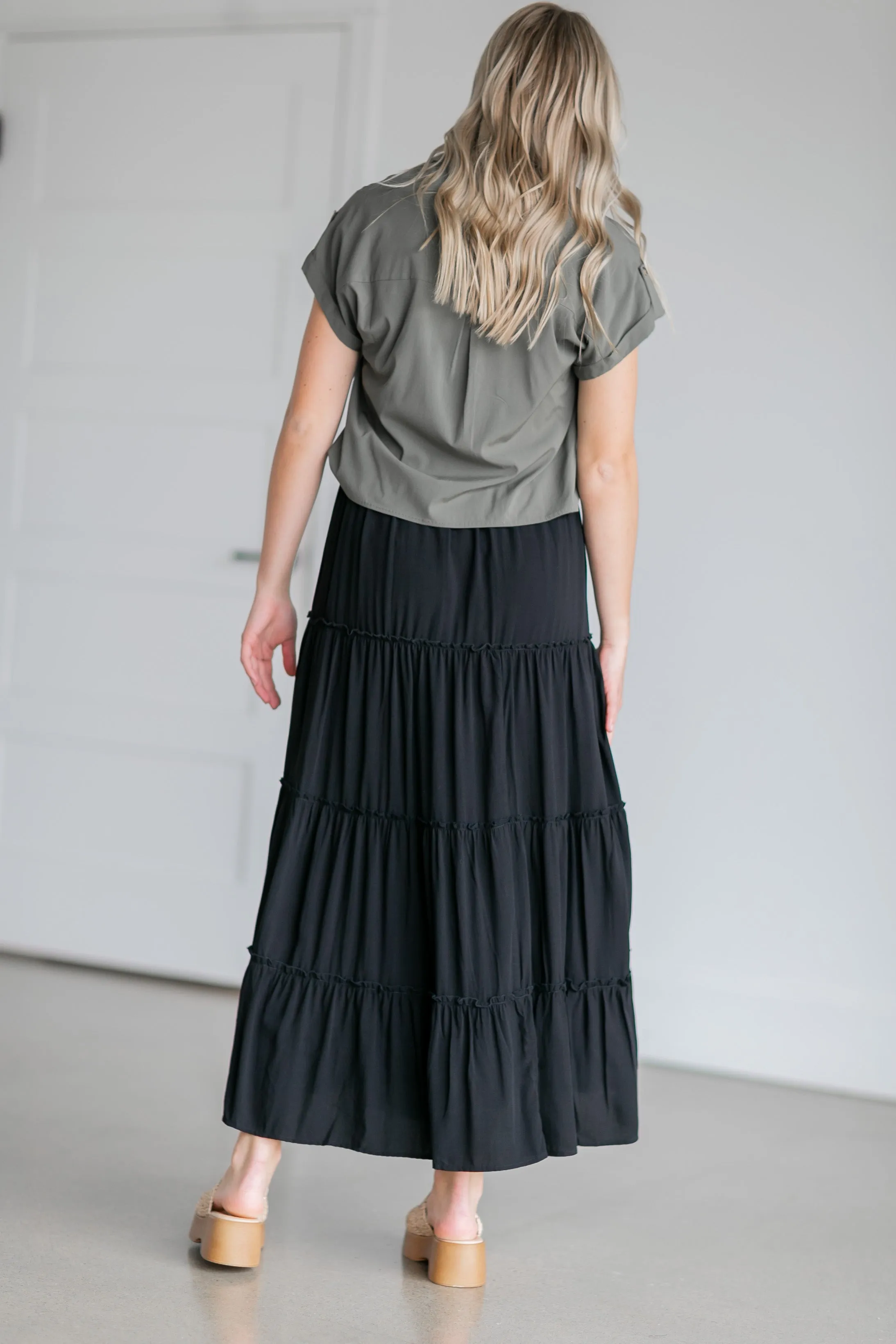 Tiered Lined Maxi Skirt - FINAL SALE