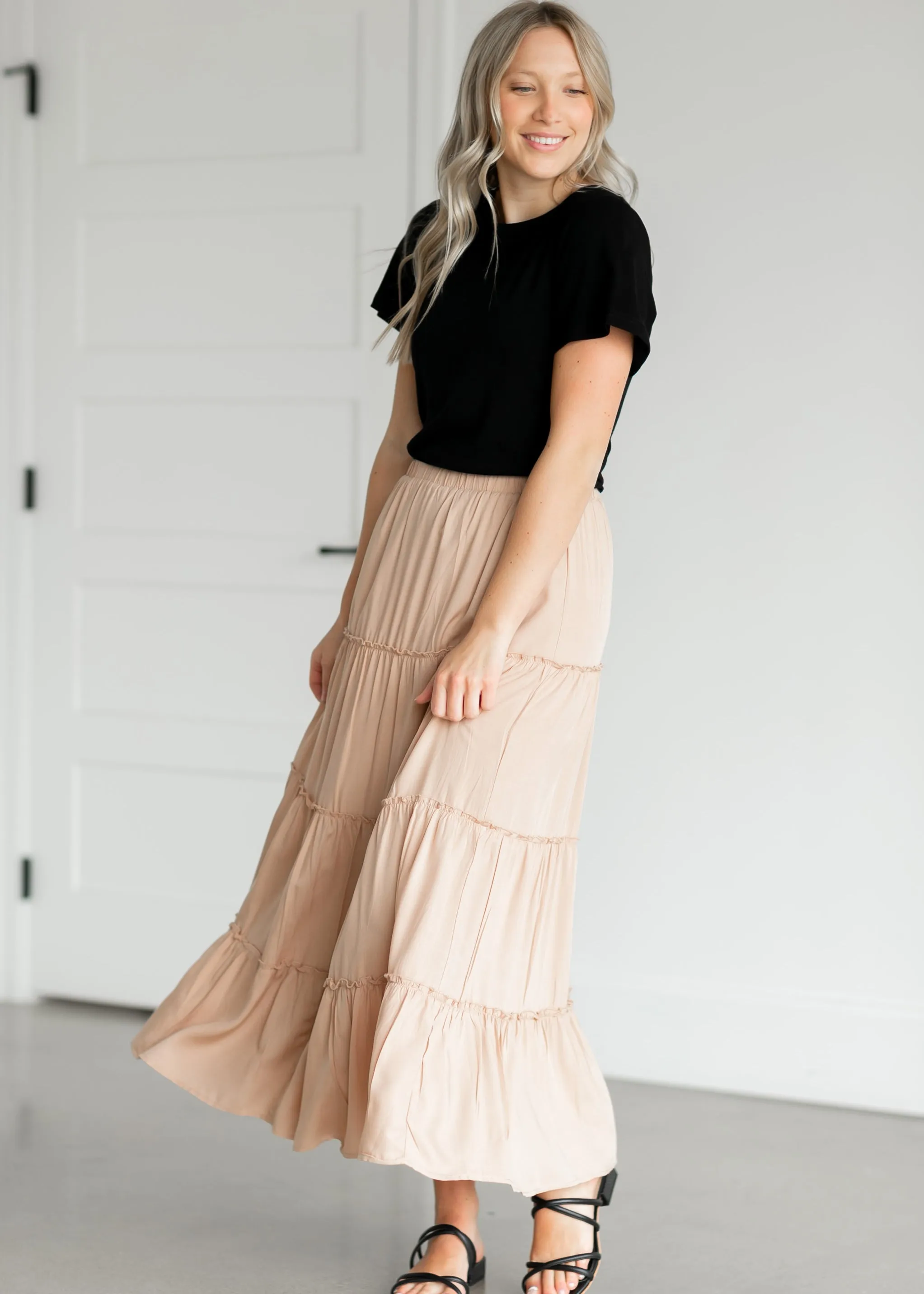 Tiered Lined Maxi Skirt - FINAL SALE