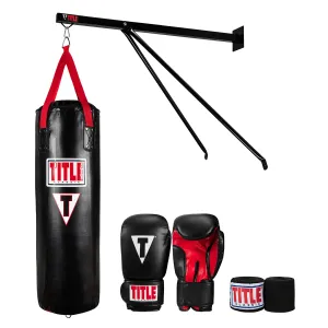 TITLE Classic Boxing Glove & Bag Bundle