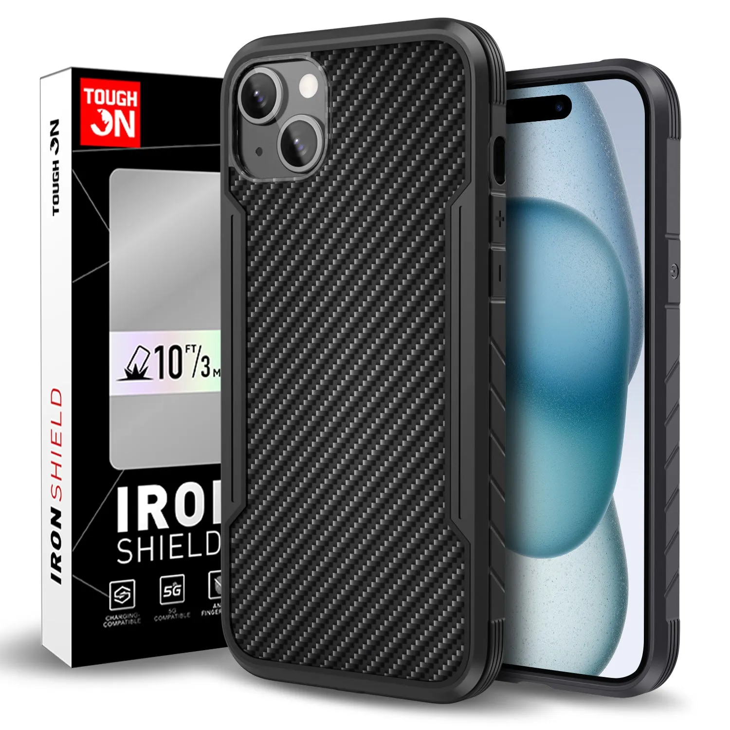 Tough On iPhone 15 Case Iron Shield with MagSafe