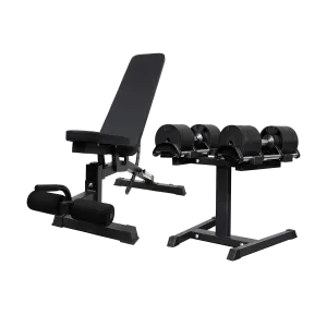 Twist Dumbbells, Rack & Premium Bench Bundle