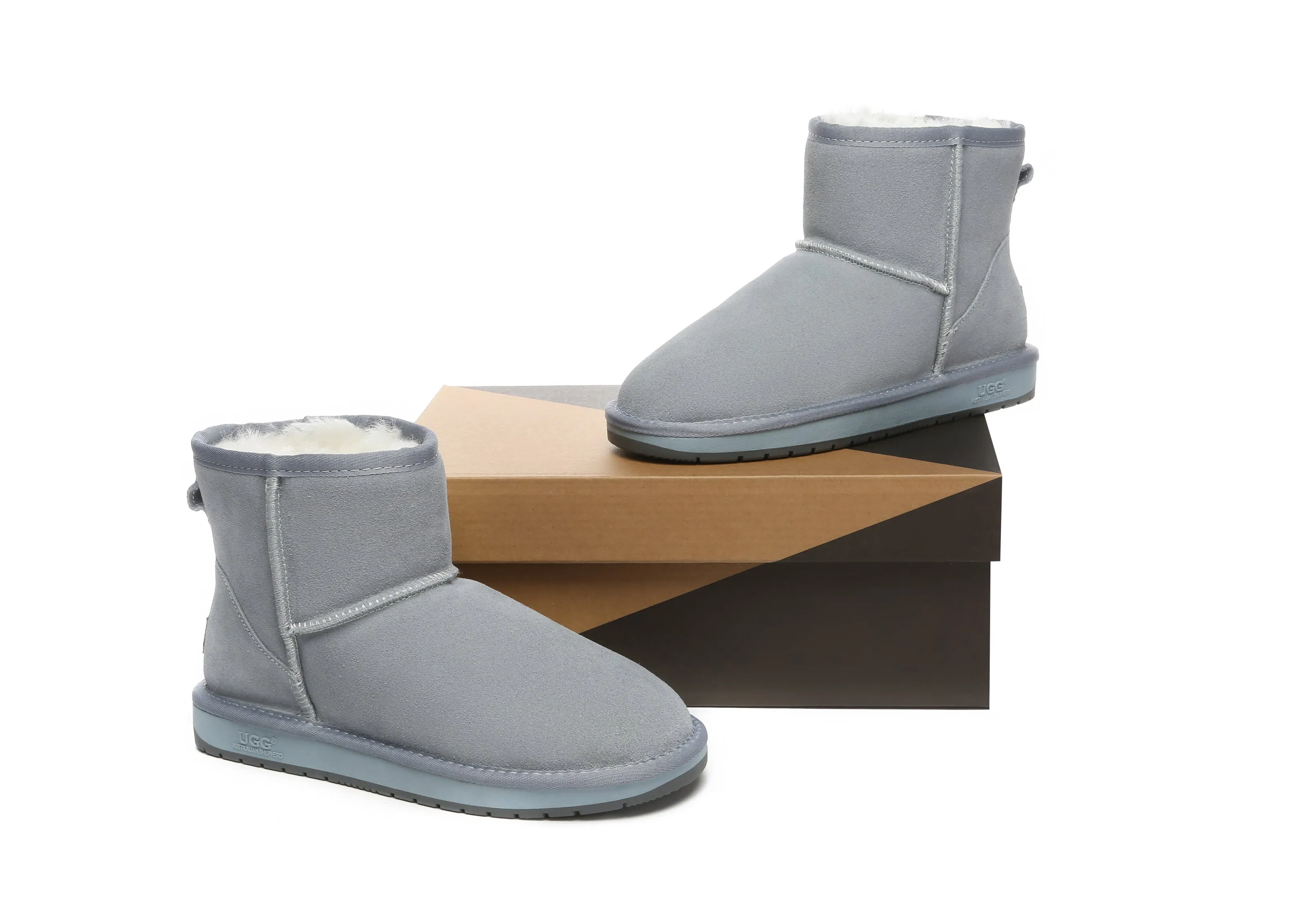 UGG Boots Women Men Sheepskin Wool Suede Mini Classic Boots