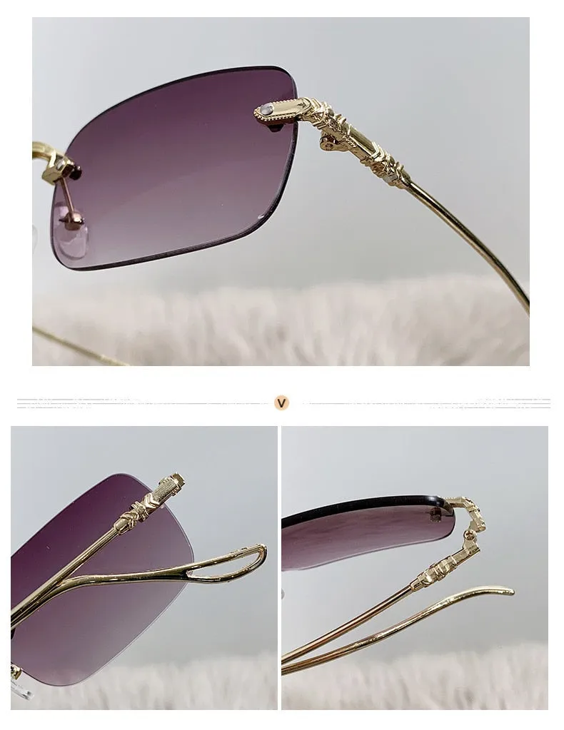 Unisex Vintage Fashion Rectangle Shape Anti-reflective Sunglasses