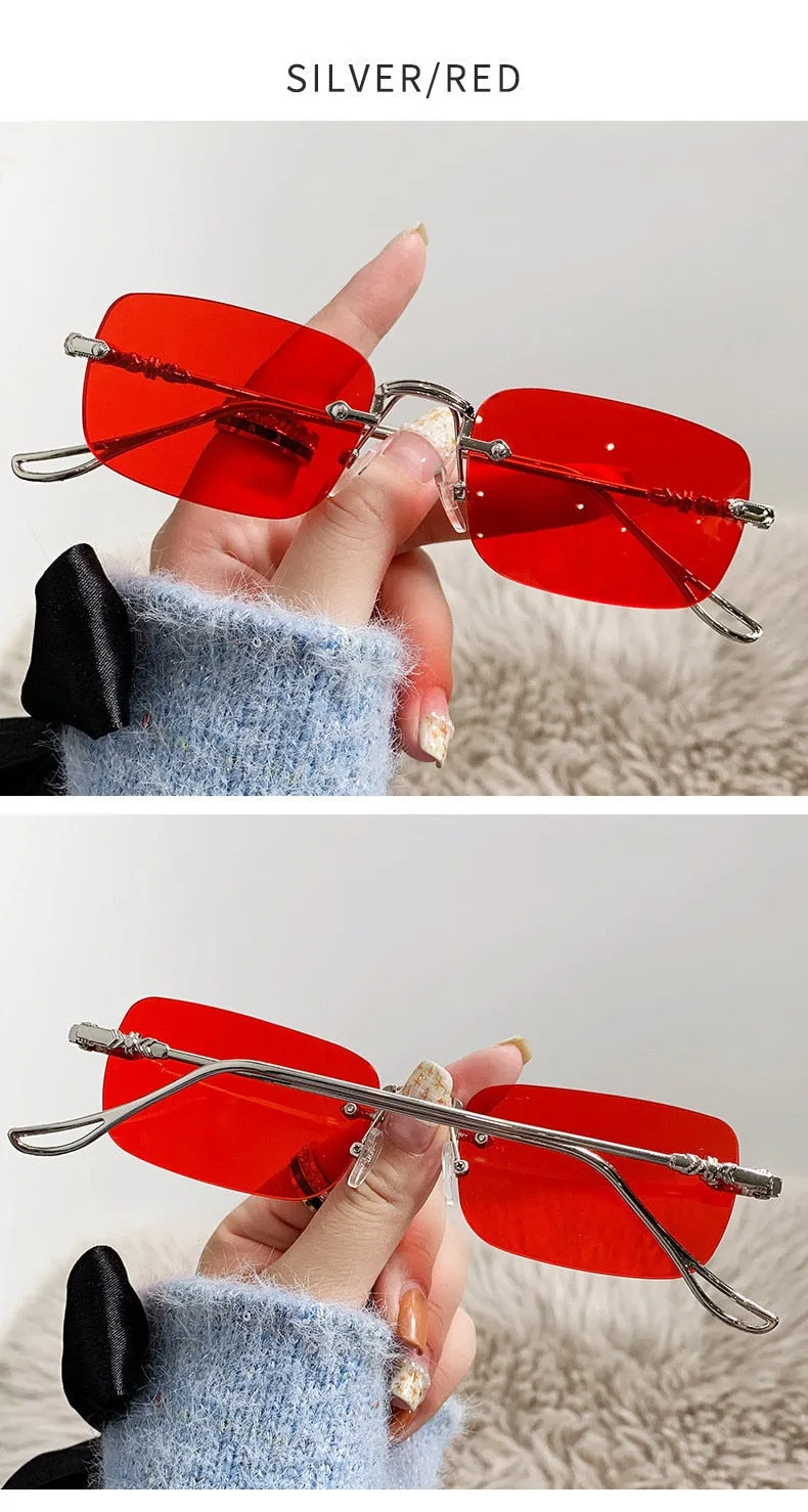 Unisex Vintage Fashion Rectangle Shape Anti-reflective Sunglasses