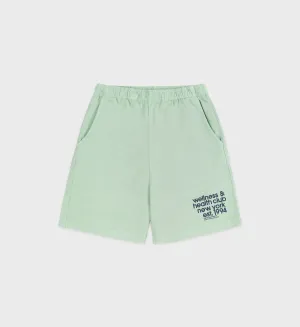 USA Health Club Gym Short - Thyme/Navy