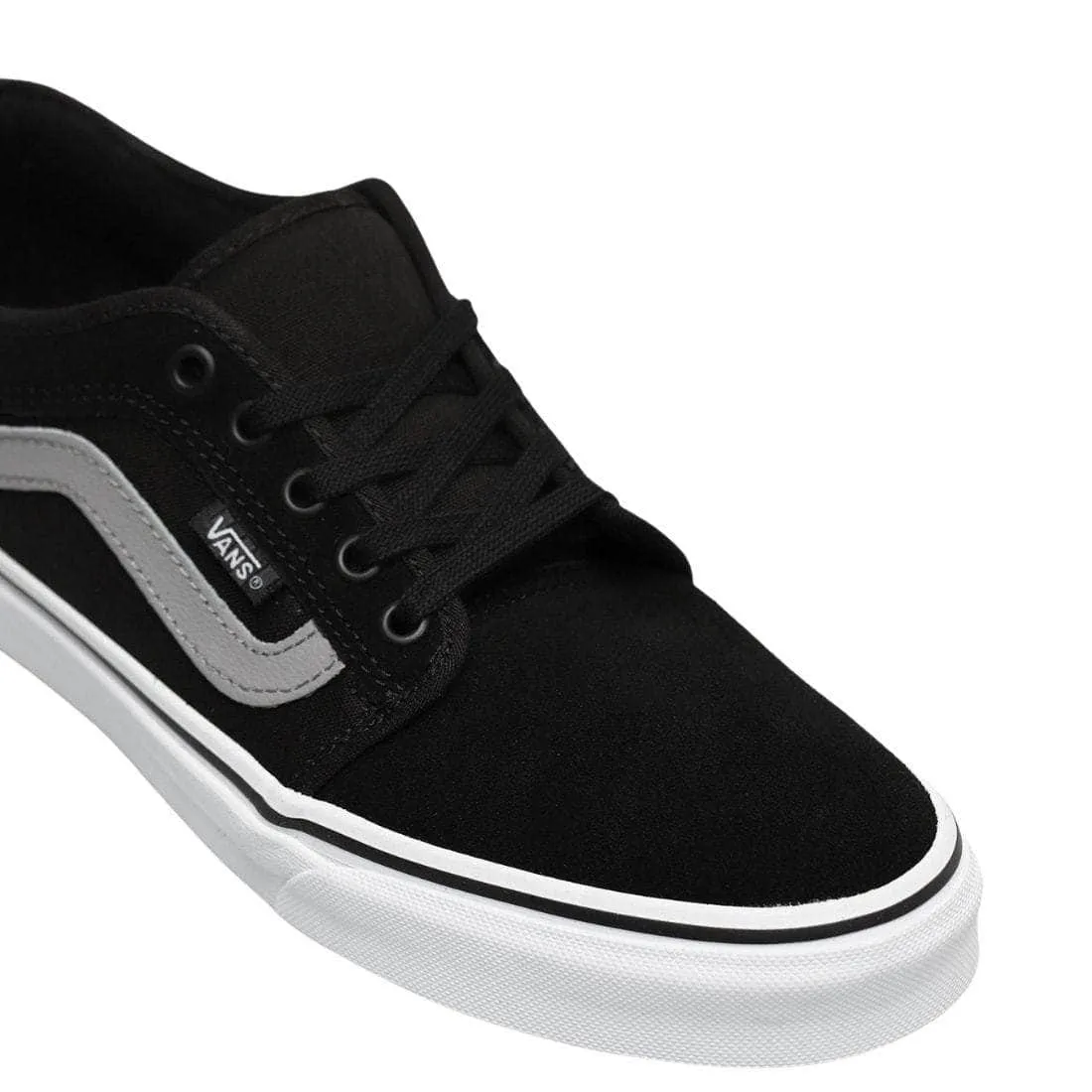 Vans Chukka Low Sidestripe Skate Shoes - Black/Gray/White