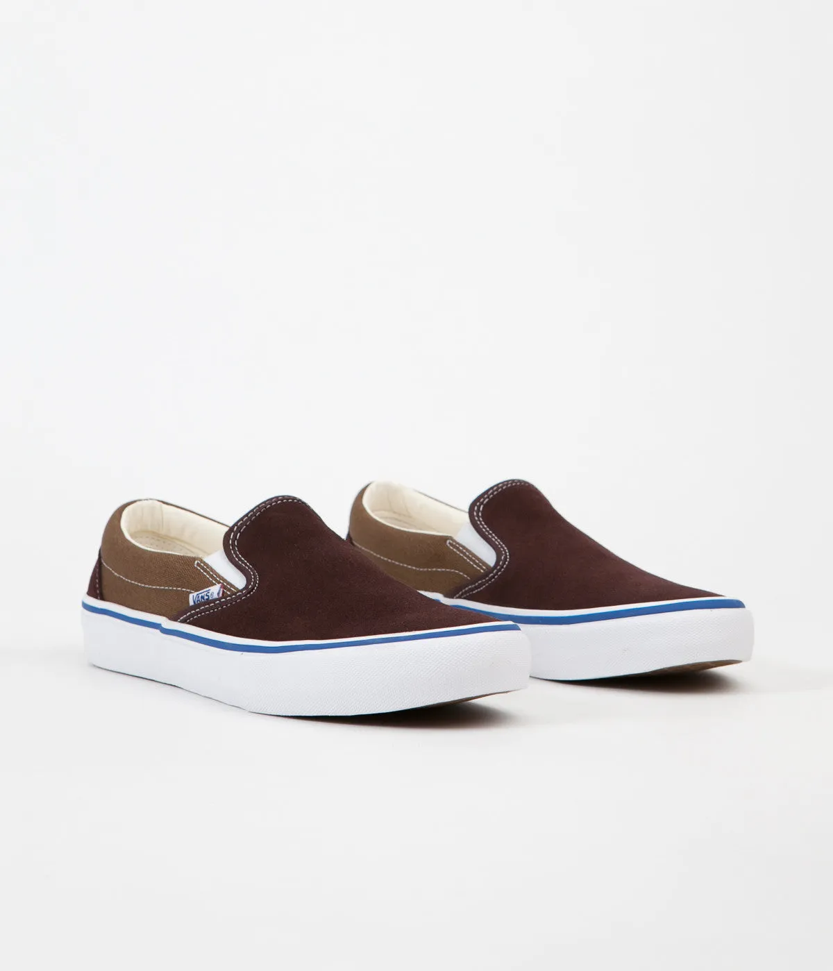 Vans Slip On Pro Two Tone Shoes - Coffee Bean / Teak