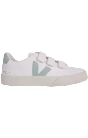 Veja Recife Eco-Friendly Leather Sneakers - Bright White/Matcha