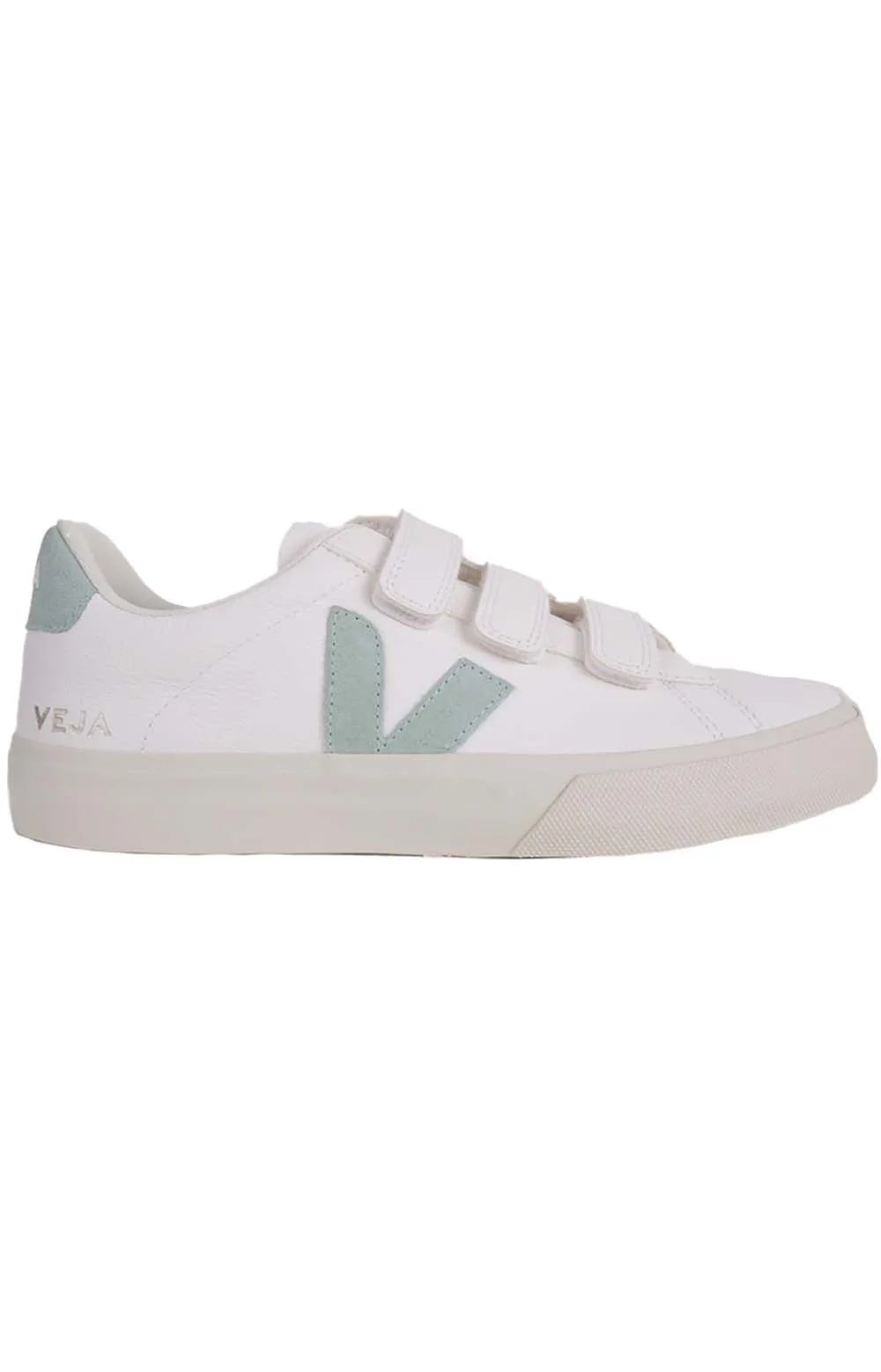 Veja Recife Eco-Friendly Leather Sneakers - Bright White/Matcha