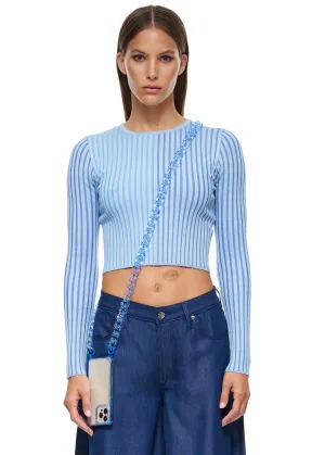 VIAVIA Two Tone Rib Sweater Top