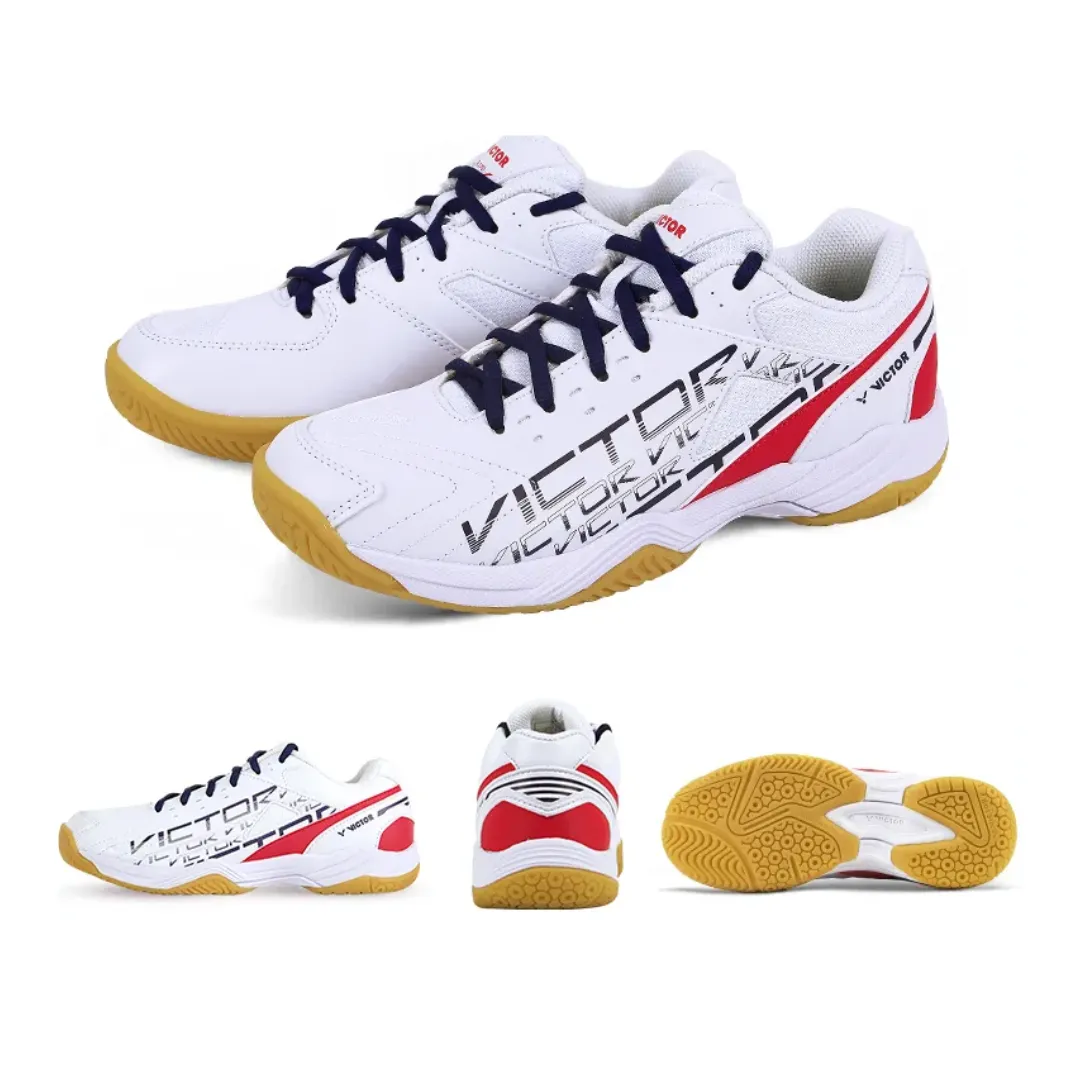 Victor A170 AD Court Shoes [Bright White/High Risk Red]