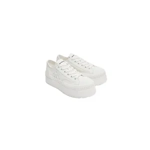 White Classic Court Platform Canvas